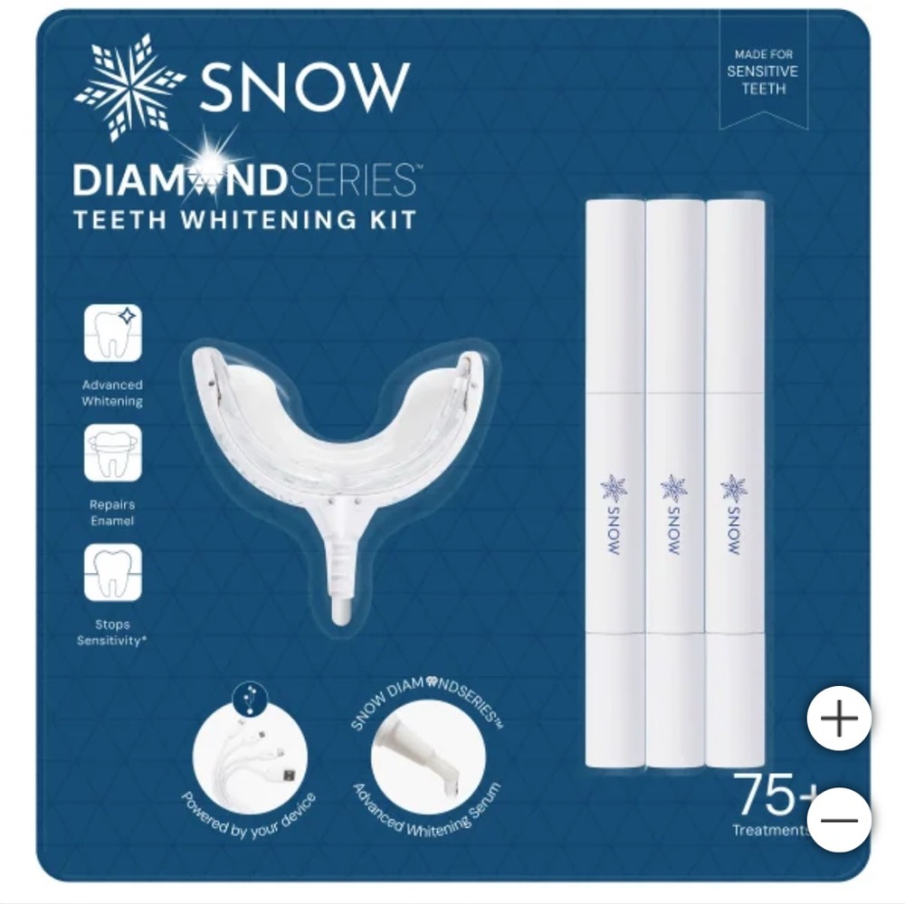 Snow Teeth Whitening Kit new 3 serums charger